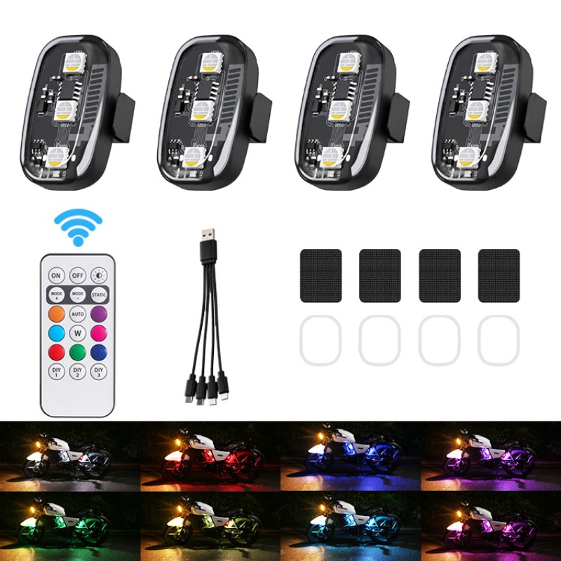 Drone Led Light - Luces Estroboscópicas LED RGB para Motocicleta